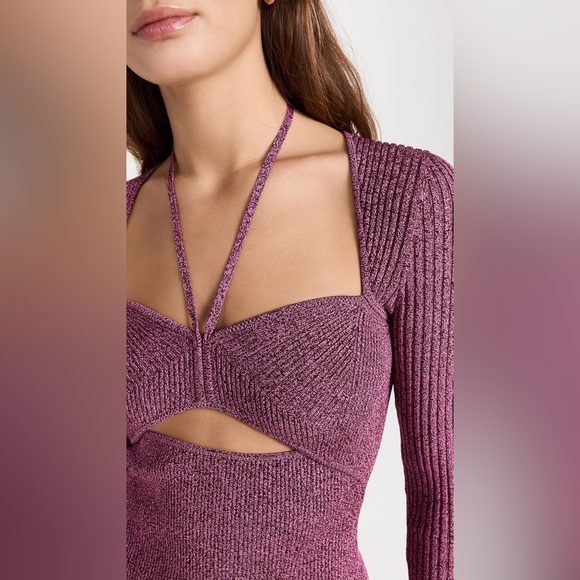 Jonathan Simkhai Alexia Marled Compact Rib Sweetheart Knit Top - Medium (NWT) - Picture 9 of 10